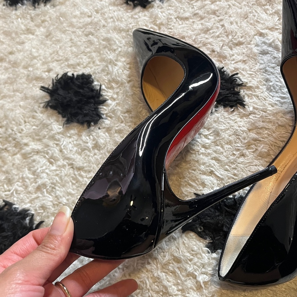 Christian Louboutin size 37.5 so Kate 120 Glossy Black Stiletto Heels - Picture 12 of 12
